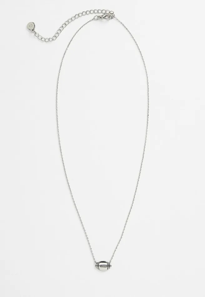 Blue And White Carded Football Necklace Women Maurices Jewelry