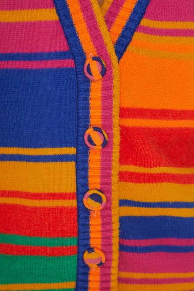 Bold Stripes Knit Cardigan Women FARM Rio Cardigans