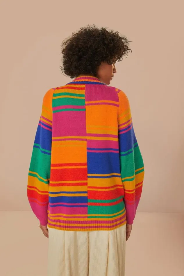 Bold Stripes Knit Cardigan Women FARM Rio Cardigans