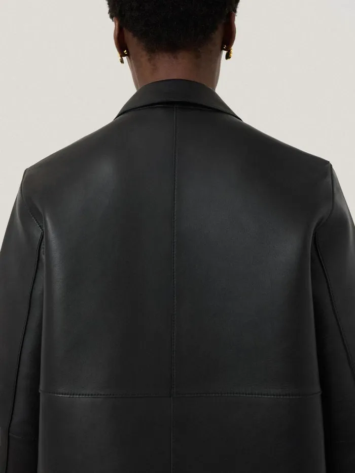 Bonded Leather Jacket Black Women Jigsaw Coords