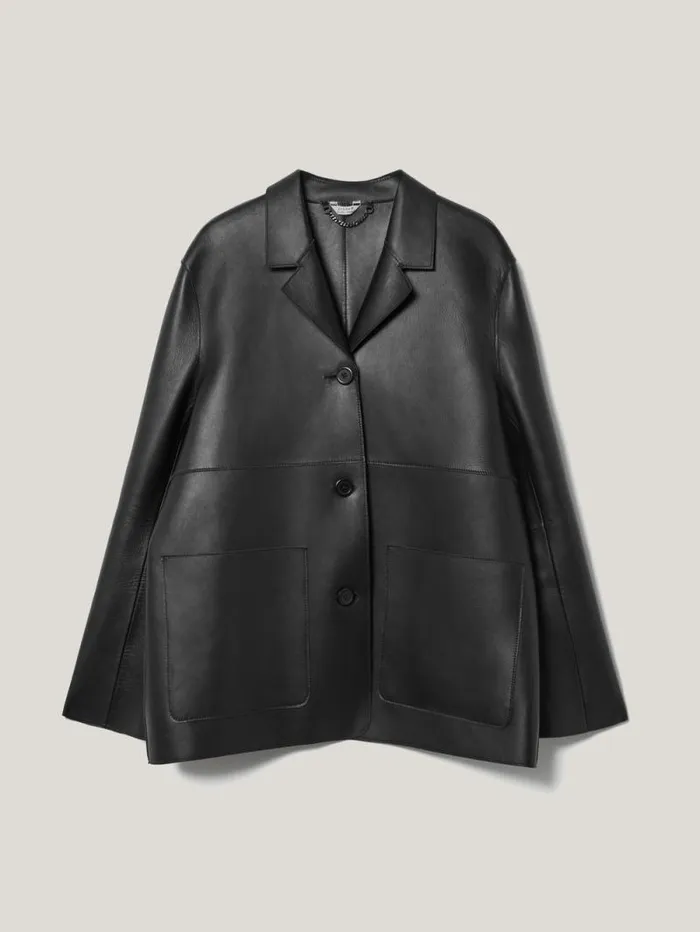 Bonded Leather Jacket Black Women Jigsaw Coords