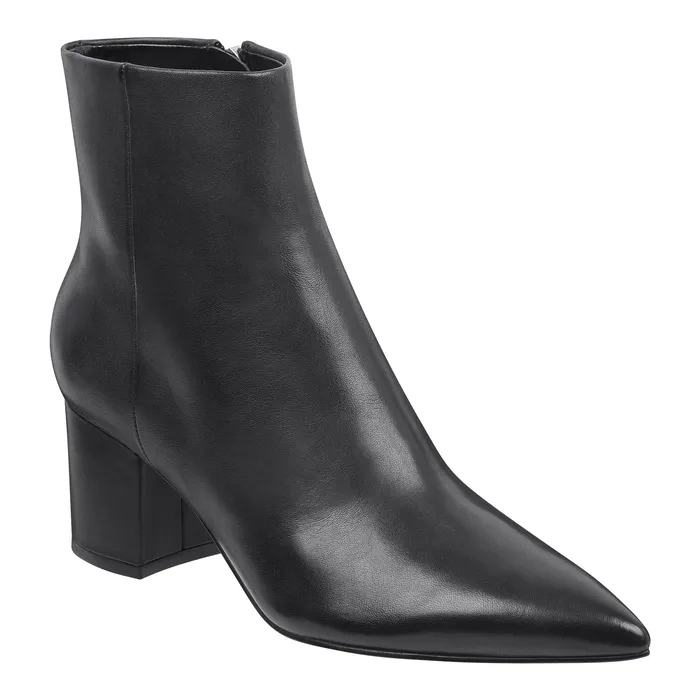 Booties Jarli Pointy Ankle Bootie Black Leather 8211 Marc Fisher Women