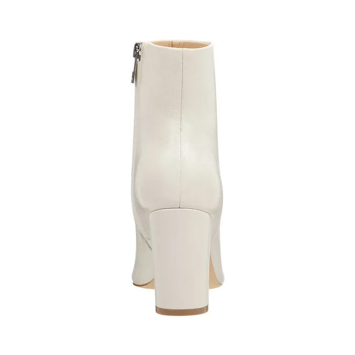 Booties Marc Fisher Women Ulani Heeled Bootie Ivory Leather