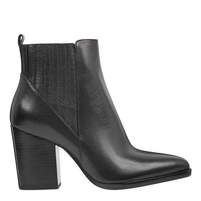 Booties Women Marc Fisher Alva Pointy Toe Bootie Black Leather