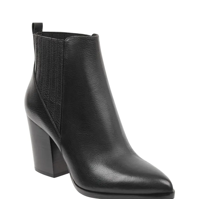 Booties Women Marc Fisher Alva Pointy Toe Bootie Black Leather