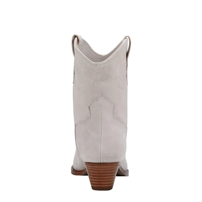 Booties Women Nonie Western Ankle Bootie Taupe Leather Marc Fisher