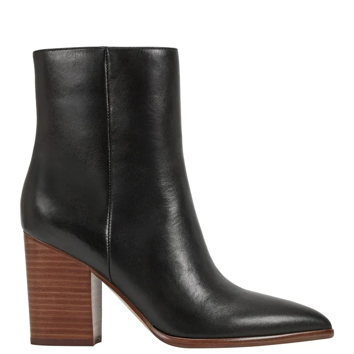 Boots and Booties Women Melysa Dress Bootie Black Leather Marc Fisher