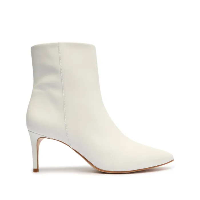 Boots Mikki Mid Leather Bootie White Schutz Shoes Mikki Boots