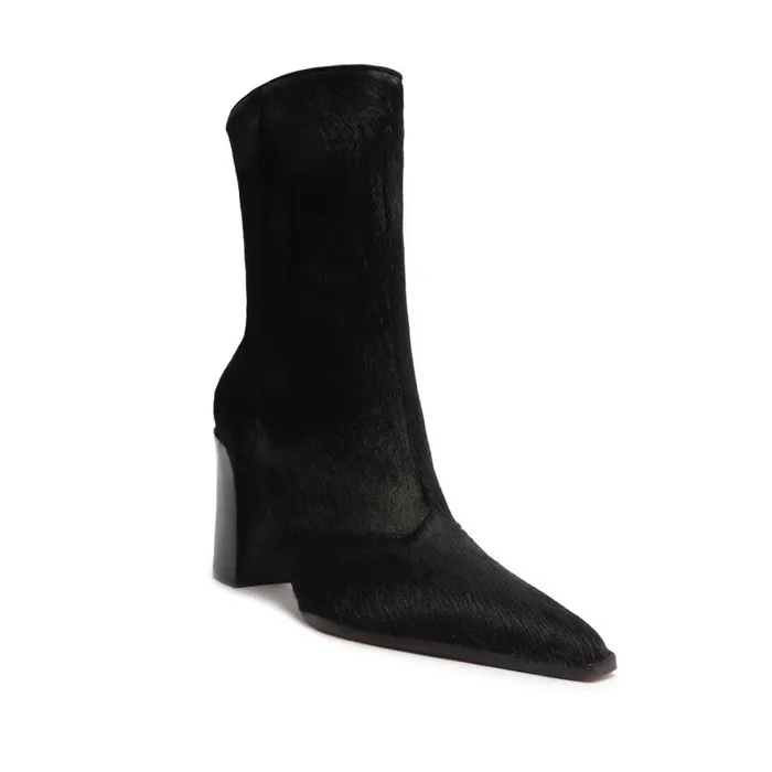 Boots Raffaela Calf Hair Bootie Black Schutz Shoes Booties