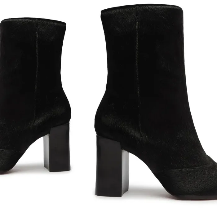 Boots Raffaela Calf Hair Bootie Black Schutz Shoes Booties