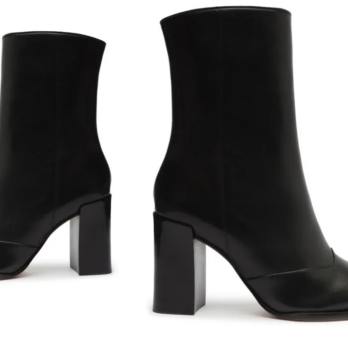 Boots Raffaela Leather Bootie Black Schutz Shoes Booties