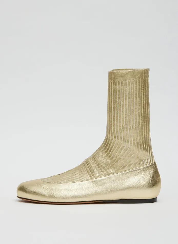 Boots Women Tibi Borg Metallic Sock Shoe