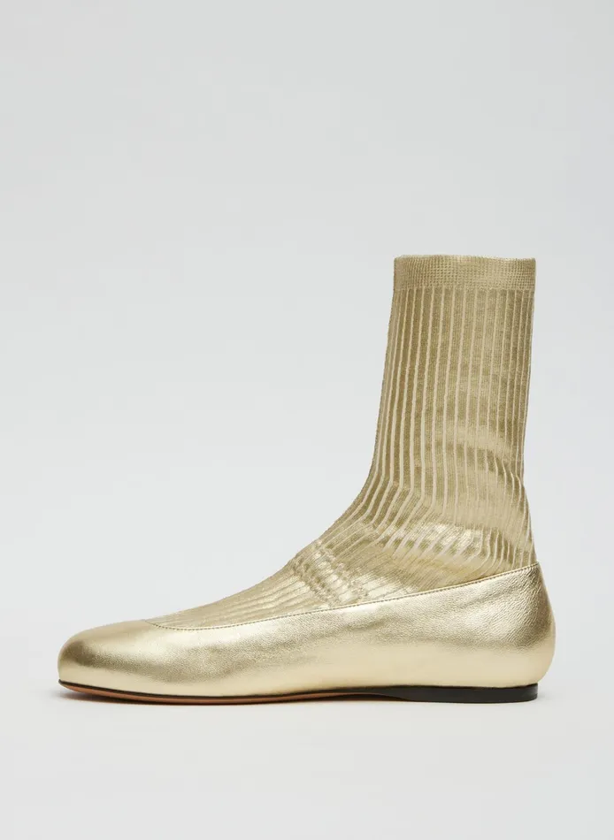 Boots Women Tibi Borg Metallic Sock Shoe