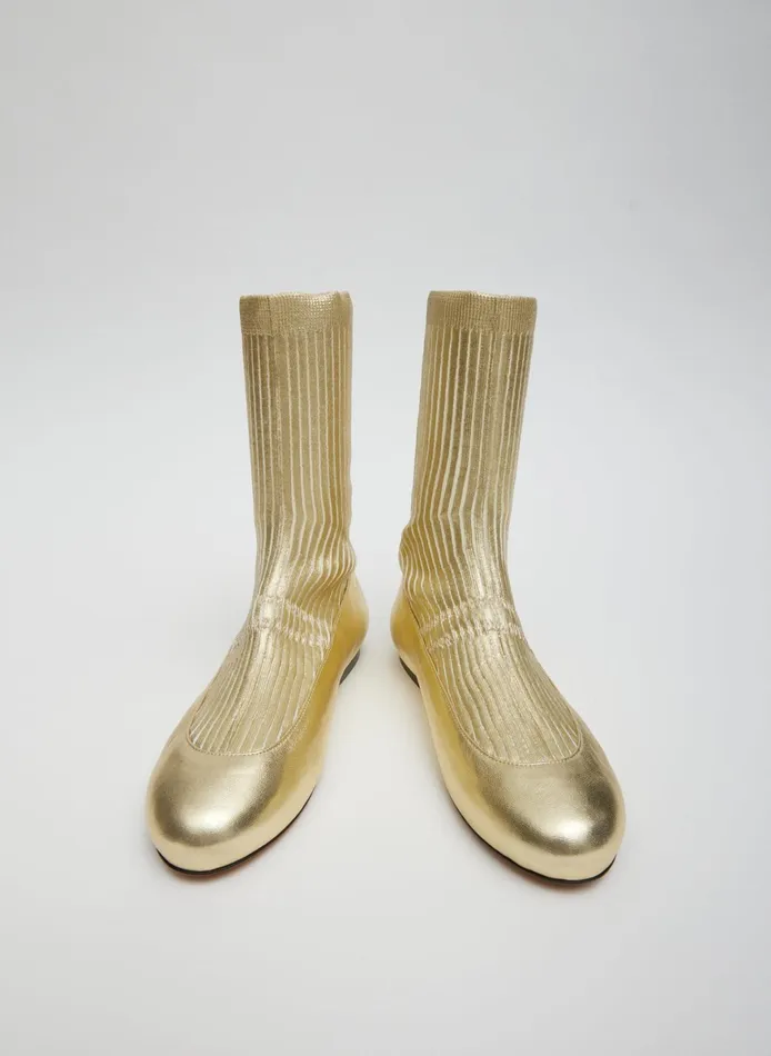 Boots Women Tibi Borg Metallic Sock Shoe