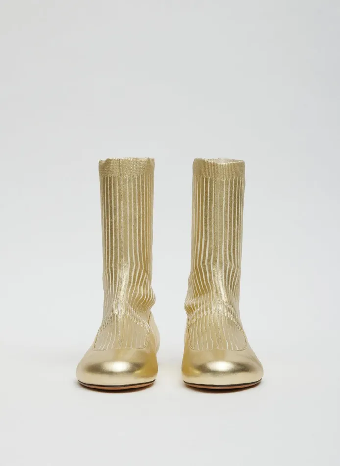 Boots Women Tibi Borg Metallic Sock Shoe