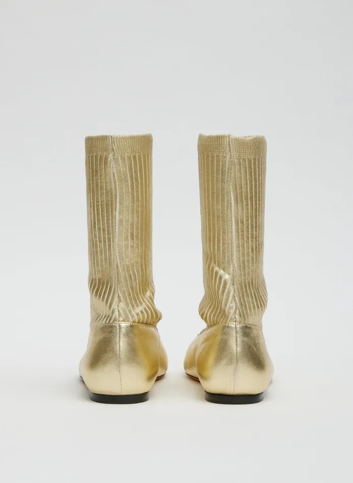 Boots Women Tibi Borg Metallic Sock Shoe