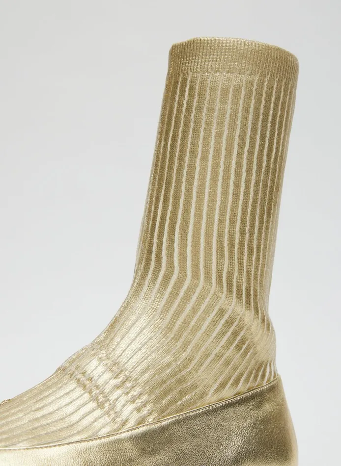 Boots Women Tibi Borg Metallic Sock Shoe