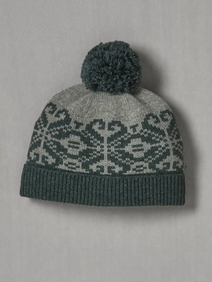 Boys Accessories Cyrillus Wool Jacquard Hat Kaki