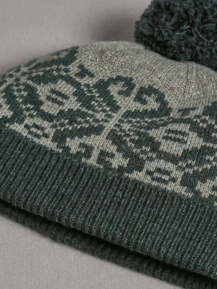 Boys Accessories Cyrillus Wool Jacquard Hat Kaki