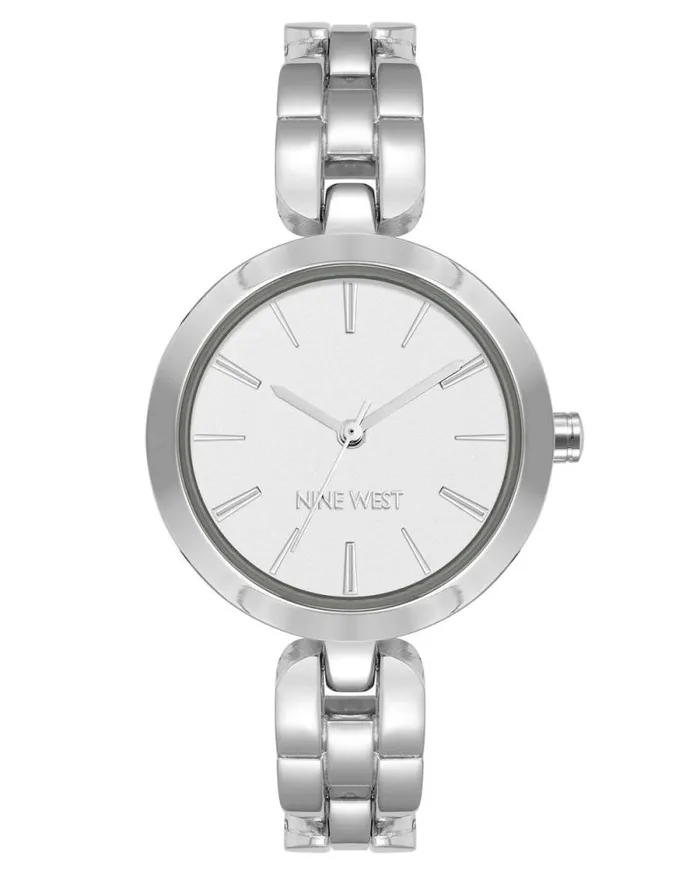 Bracelet Link Watch Silver Women Nine West Straps