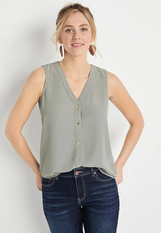 Button Down Tank Top Women Maurices Tops