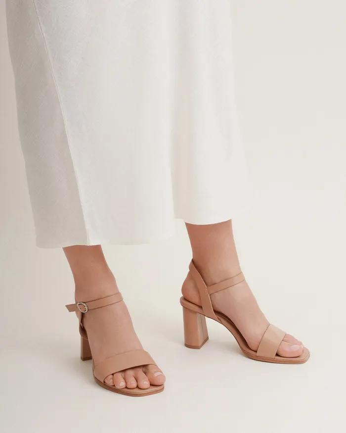Calais high heel sandals beige leather HIGH HEELS jomercer Women Calais high heel sandals beige leather HIGH HEELS jomercer Women