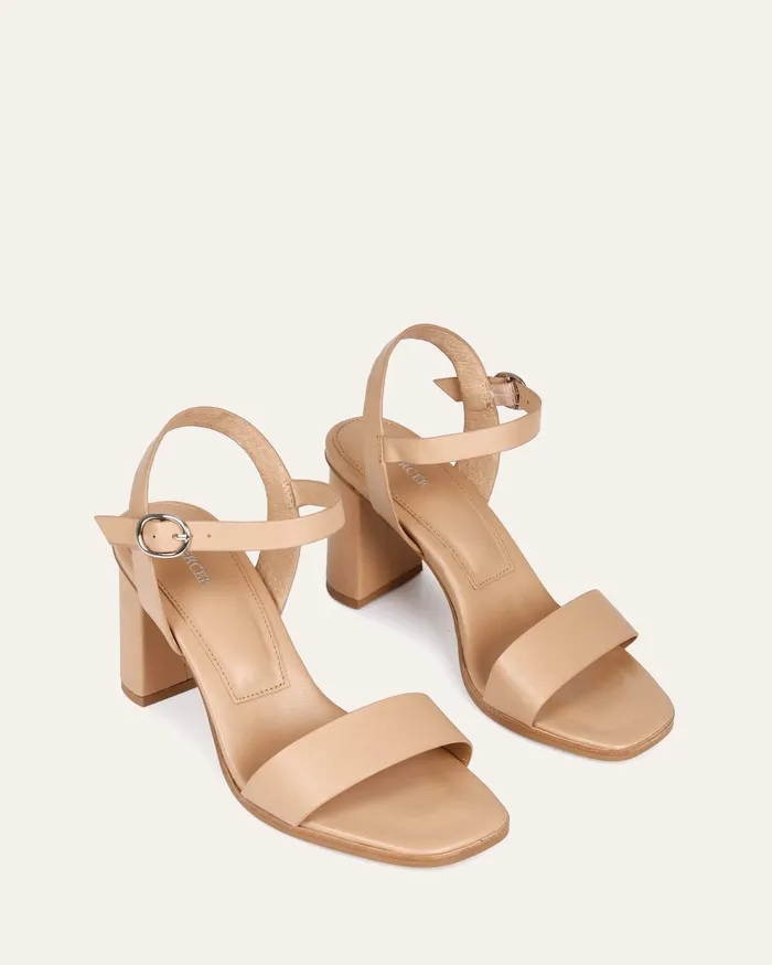 Calais high heel sandals beige leather HIGH HEELS jomercer Women Calais high heel sandals beige leather HIGH HEELS jomercer Women