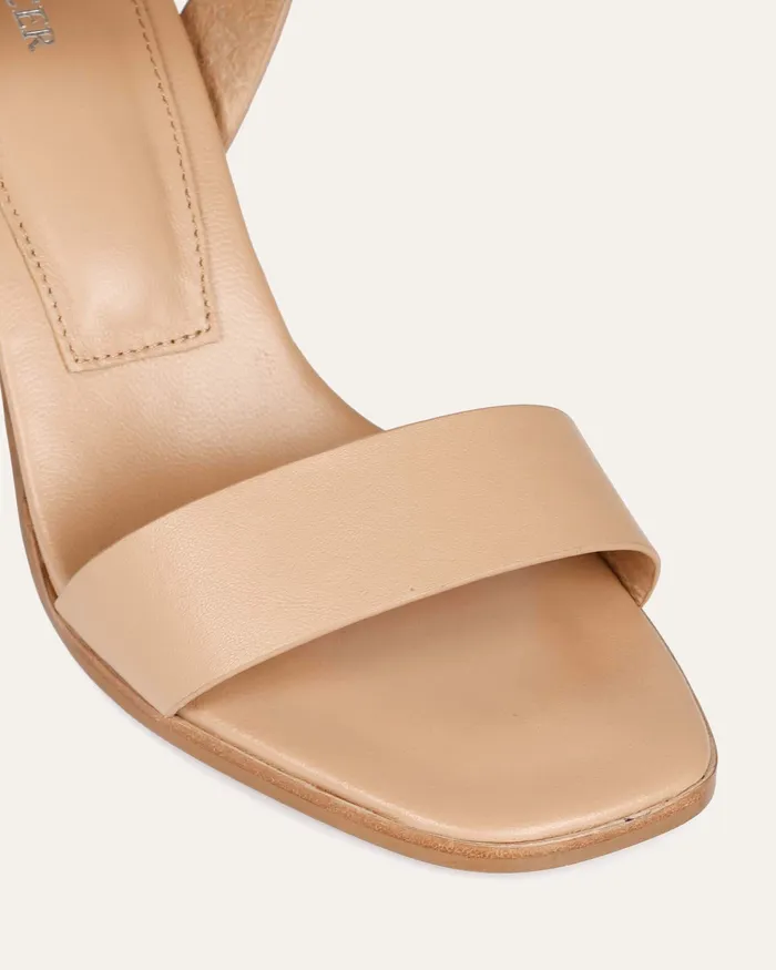 Calais high heel sandals beige leather HIGH HEELS jomercer Women Calais high heel sandals beige leather HIGH HEELS jomercer Women
