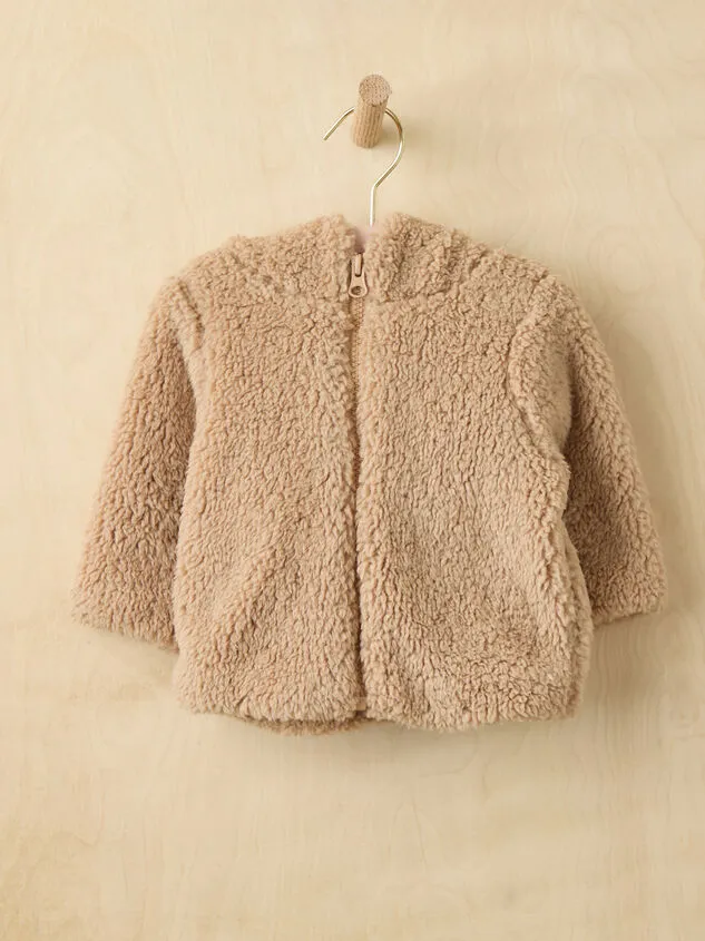 Cameron Bear Jacket By Quincy Mae Beige GirlBoyGender Neutral Altar039d State Tops