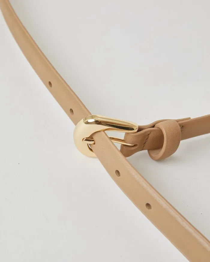 CAMI NYC Belts Women BLow The Belt Kennedy Mini Belt Camel Gold