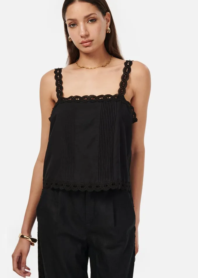 CAMI NYC Camisoles Women Alessandra Cotton Camisole Black