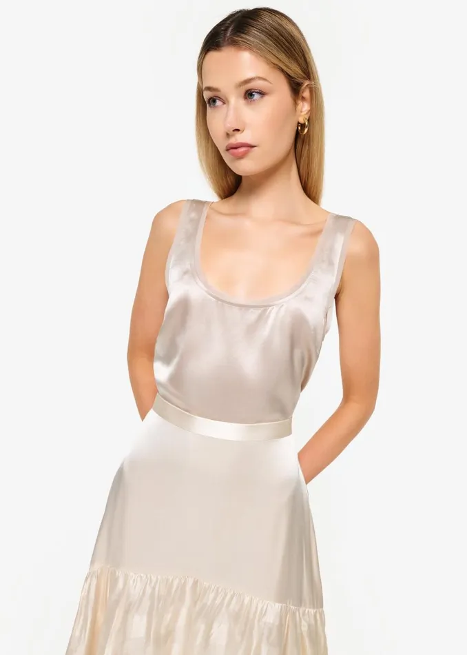 CAMI NYC Camisoles Women Nilou Chiffon Trim Camisole Oat