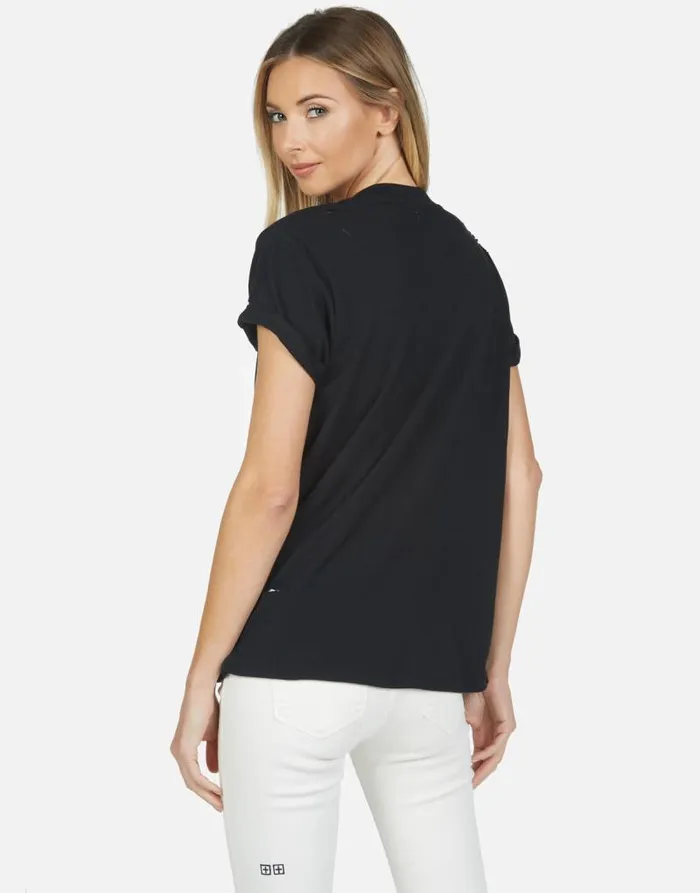 Capri Nailhead Skull Black Women Lauren Moshi Short Sleeve