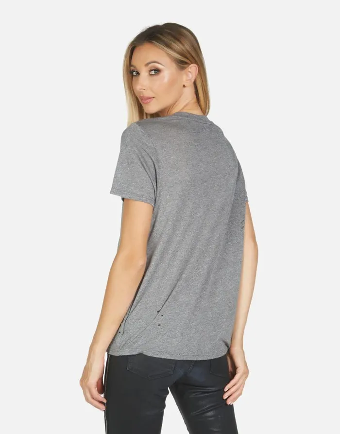 Capri Tiger Tongue Heather Grey Women Lauren Moshi Short Sleeve