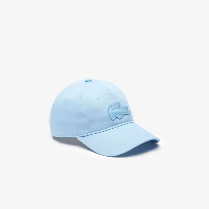 Caps and Hats MenWomen Lacoste Unisex Twill Quilted Croc Badge Cap Pastel Blue Hbp