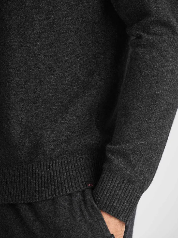 Cashmere Sweaters Men Derek Rose Sweater Finley Cashmere Charcoal