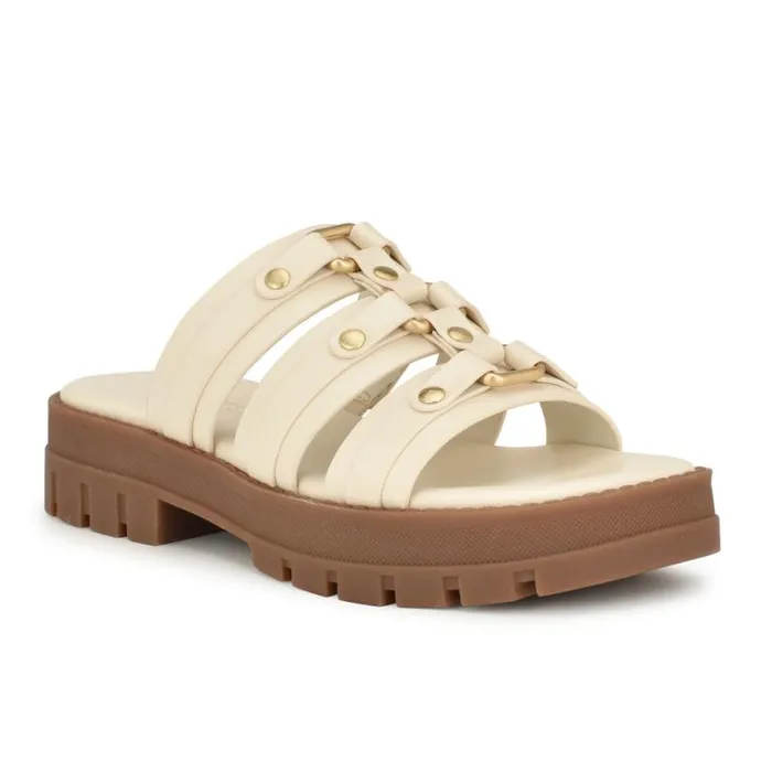 Cazz Fisherman Slide Sandals Ivory Women Nine West Sandals Cazz Fisherman Slide Sandals Ivory Women Nine West Sandals