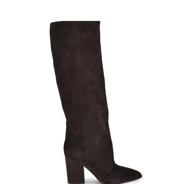 Chicke Knee High Boots Brown Suede Women Nine West Boots and Booties