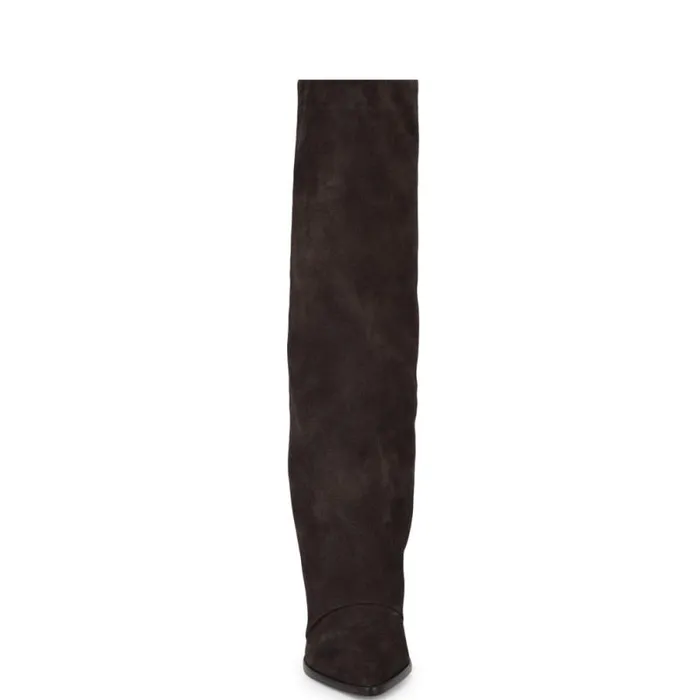 Chicke Knee High Boots Brown Suede Women Nine West Boots and Booties Chicke Knee High Boots Brown Suede Women Nine West Boots and Booties