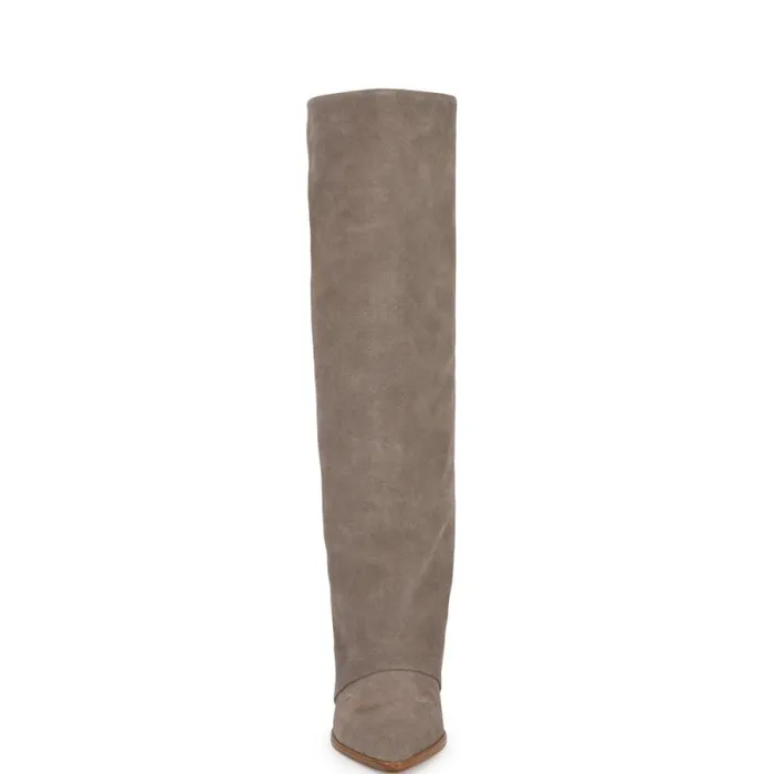Chicke Knee High Boots Taupe Suede Women Nine West Boots and Booties Chicke Knee High Boots Taupe Suede Women Nine West Boots and Booties