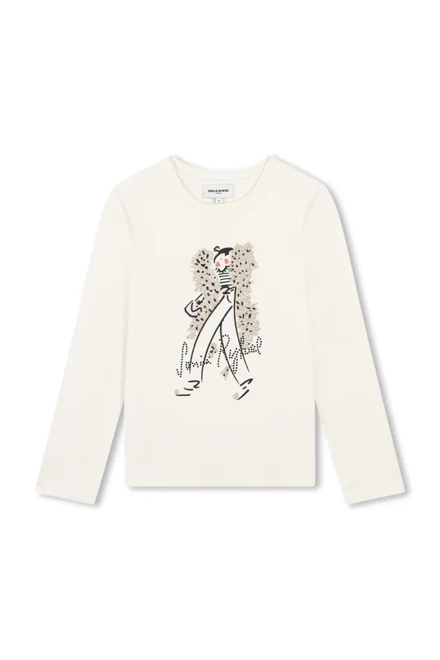 Children Long Sleeve Tshirt Beige Brown Sonia Rykiel Children
