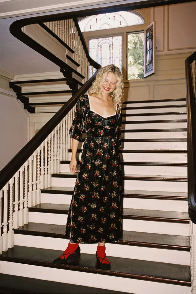 Christy Dawn Dresses Women The Peyton Dress Rouge Chrysanthemum Christy Dawn Dresses Women The Peyton Dress Rouge Chrysanthemum