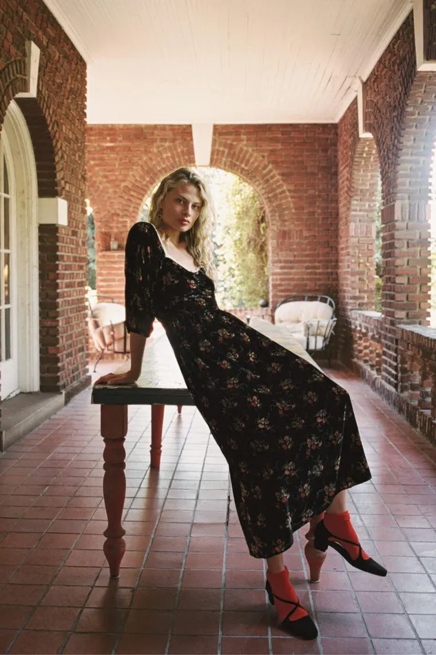 Christy Dawn Dresses Women The Peyton Dress Rouge Chrysanthemum Christy Dawn Dresses Women The Peyton Dress Rouge Chrysanthemum