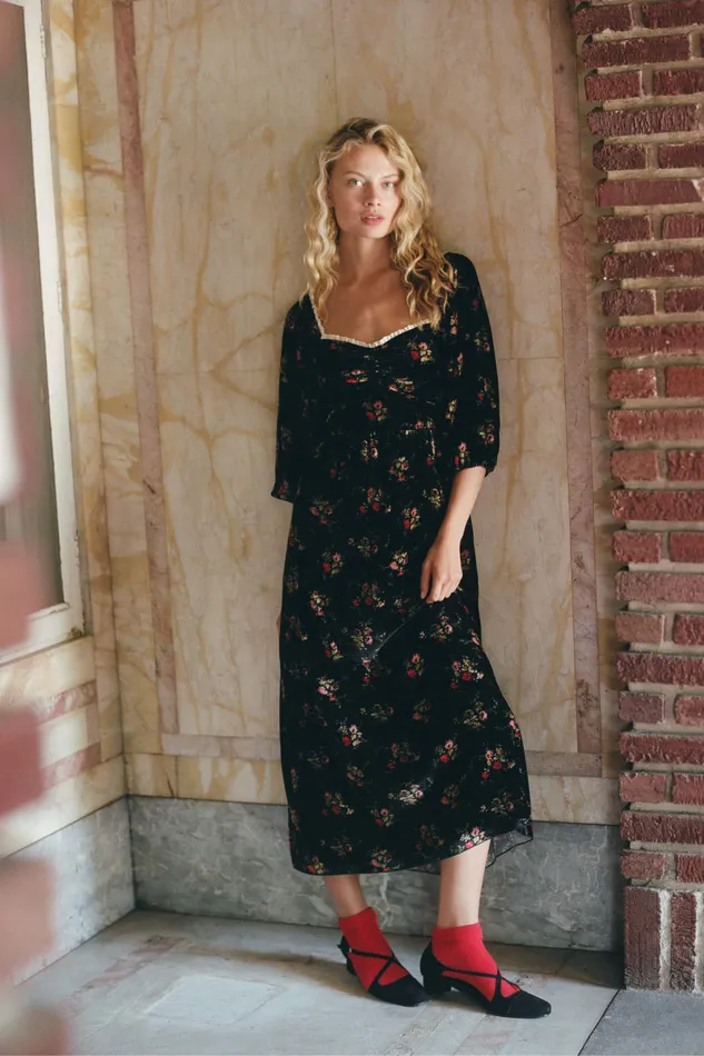 Christy Dawn Dresses Women The Peyton Dress Rouge Chrysanthemum Christy Dawn Dresses Women The Peyton Dress Rouge Chrysanthemum