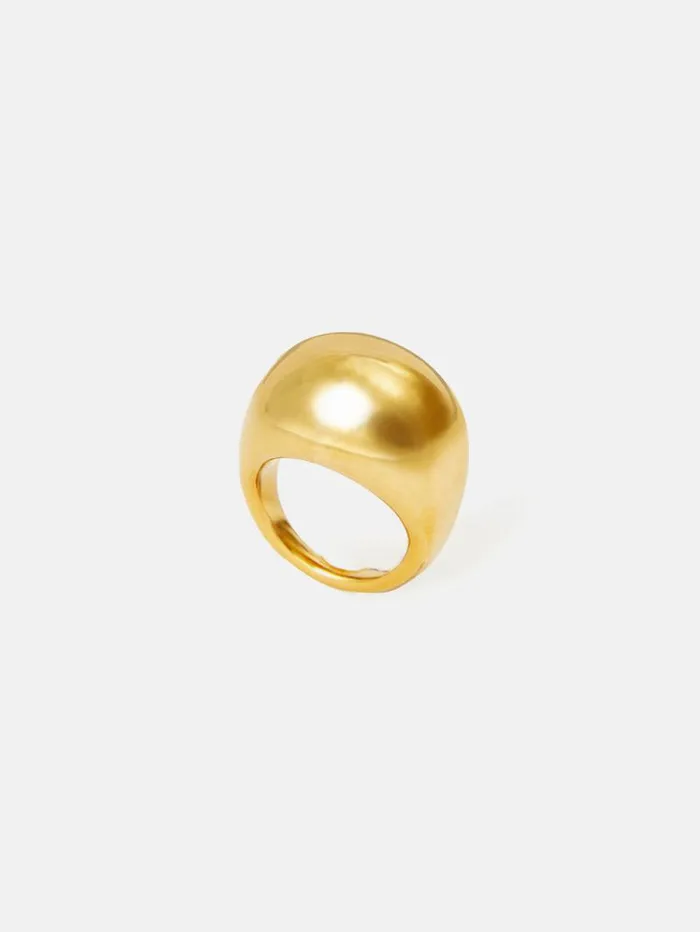 Chunky Dome Ring Gold Women Jigsaw Jewellery