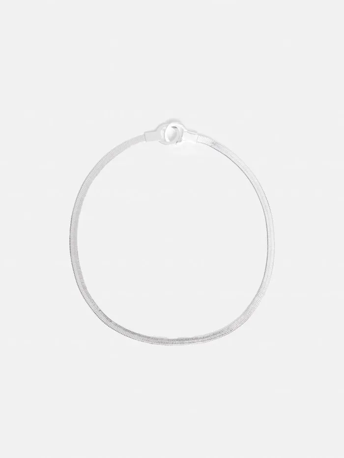 Chunky Snake Chain Necklace Silver Women Jigsaw Jewellery