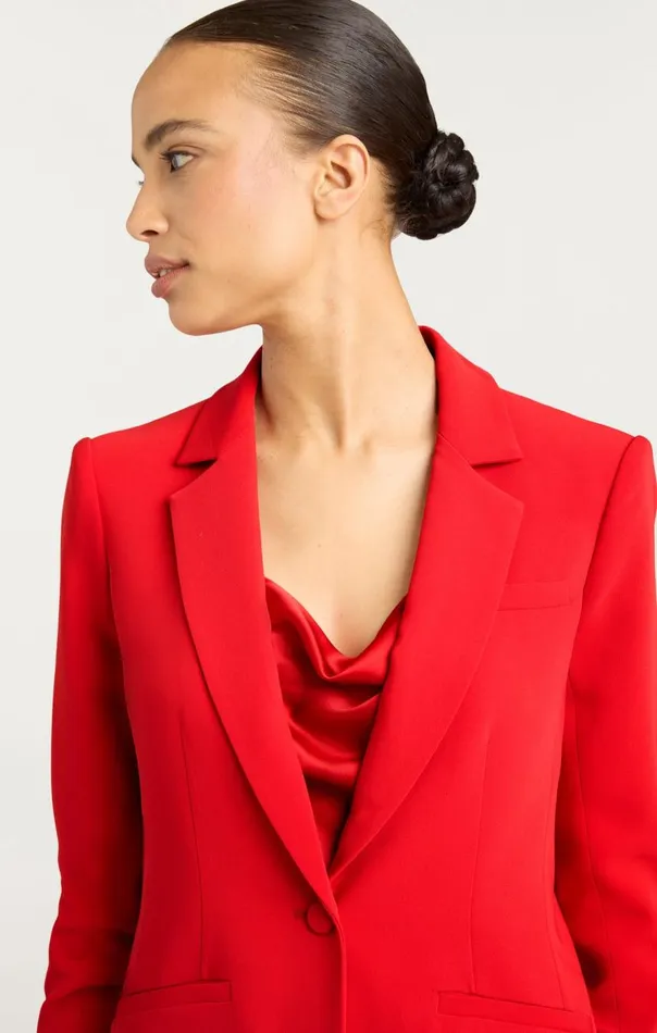 Cinq Sept Crepe Khloe Blazer Candyapple Women Blazers