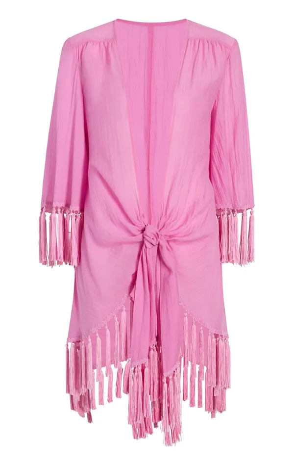 Cinq Sept Crinkle Tencel Mini Stefie Coverup Pinkhibiscus Women Coverups