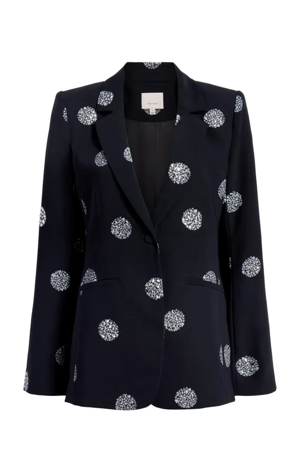 Cinq Sept Crystal Dot Karlie Blazer Blacksilver Women Blazers