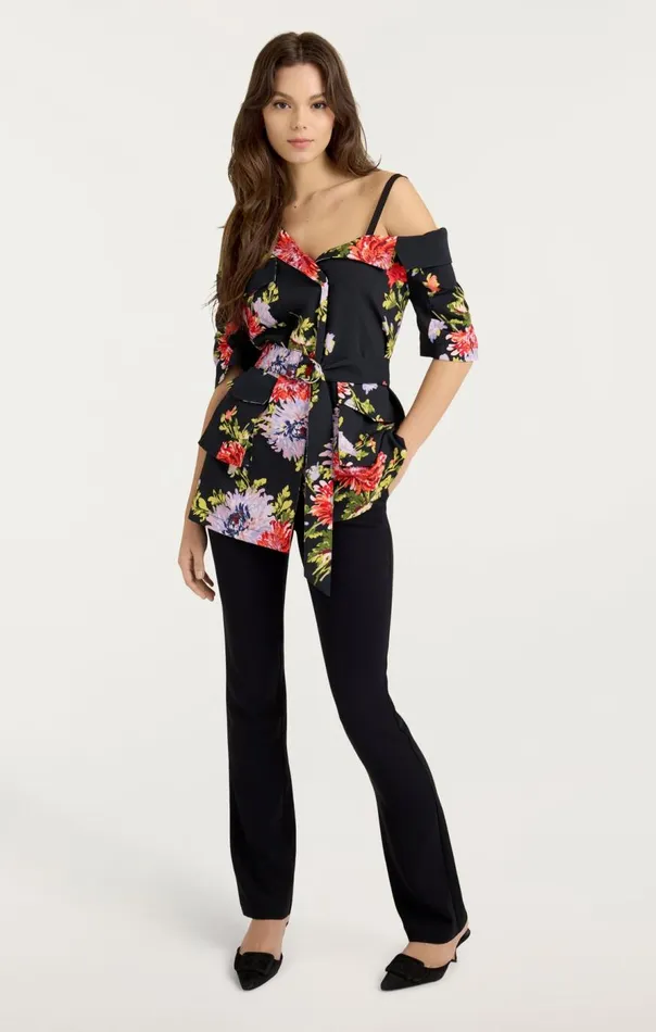 Cinq Sept Dark Chrysanthemum Katie Jacket Blackmulti Women Jackets